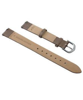 Skórzany pasek do zegarka Bisset 14mm – brudny beż, stalowa sprzączka c.jpg